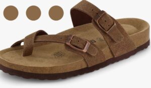 Cushionaire Women’s Luna Cork Footbed Sandal